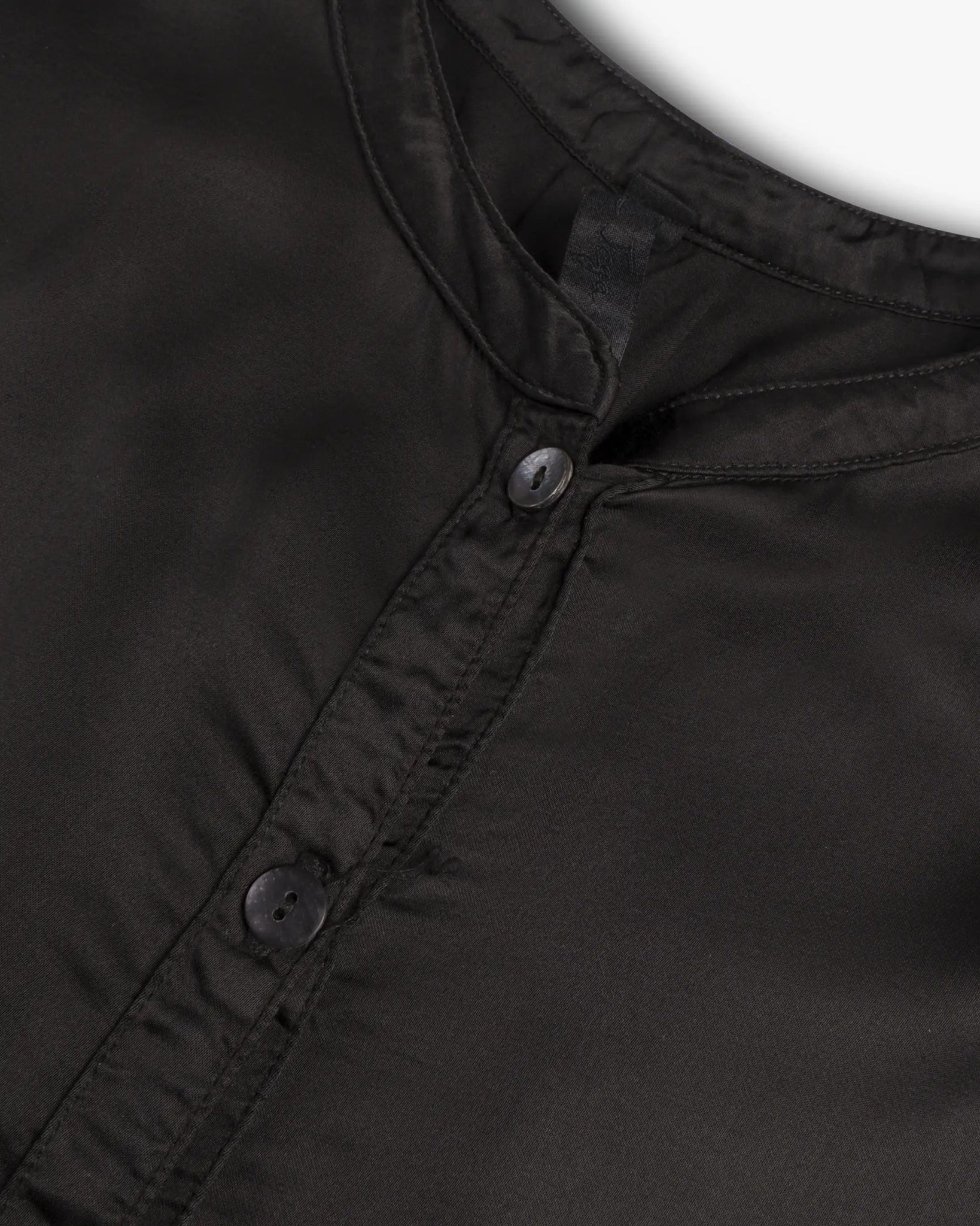 Schwarzes Langes Button - Up Schlitz - Tunikakleid von Jaga - Dresses JAGA
