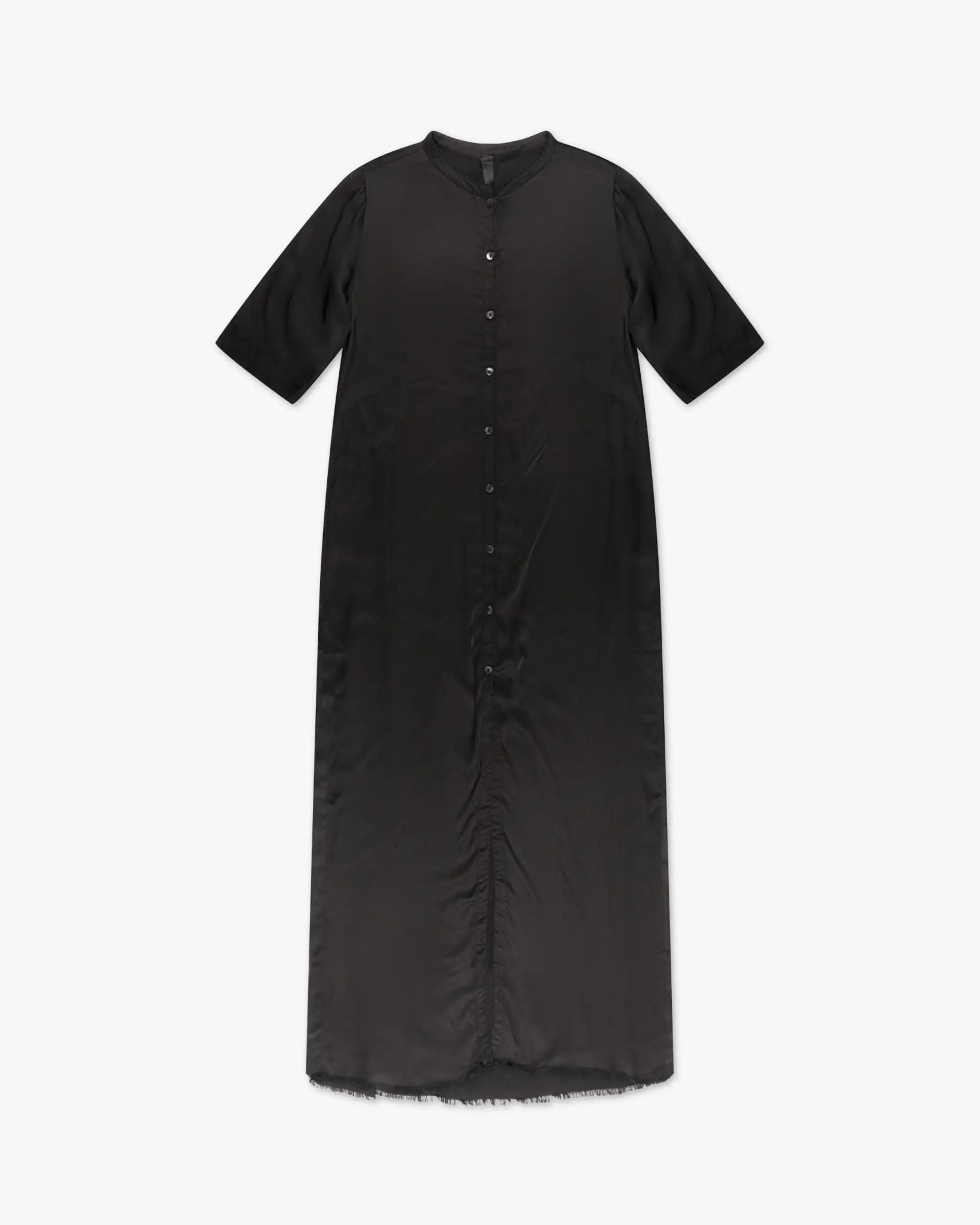Schwarzes Langes Button - Up Schlitz - Tunikakleid von Jaga - Dresses JAGA