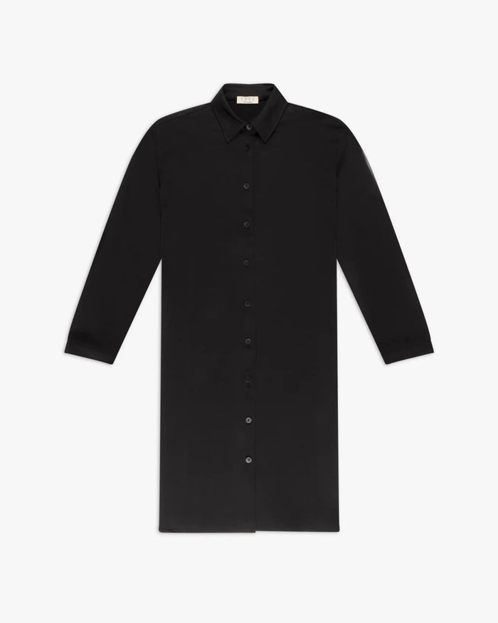 Schwarzes Langes Easy Shirt Kleid von SIYU