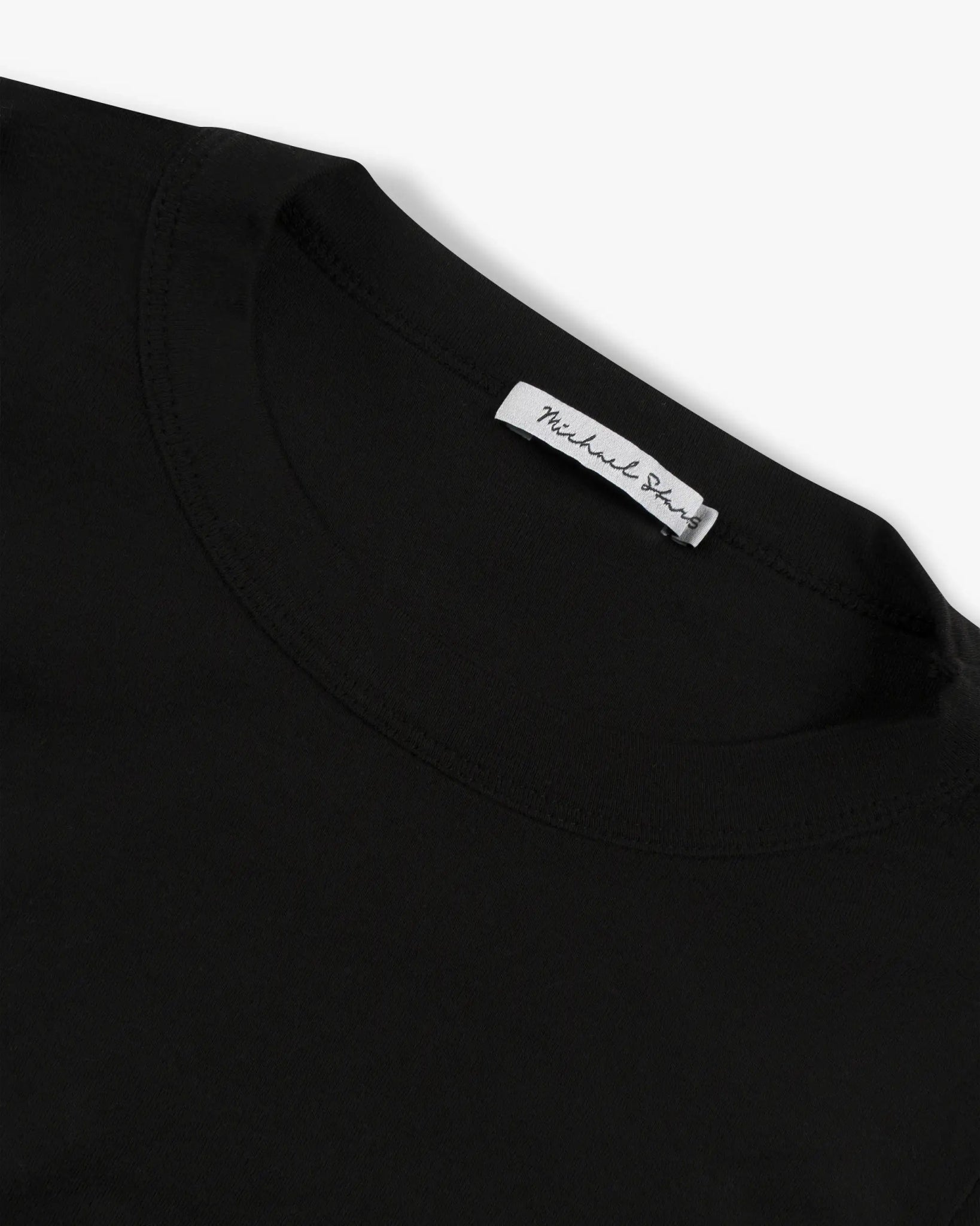 Schwarzes Long Sleeve Open Crew Neck T-Shirt von Michael Stars - Shirts MICHAEL STARS