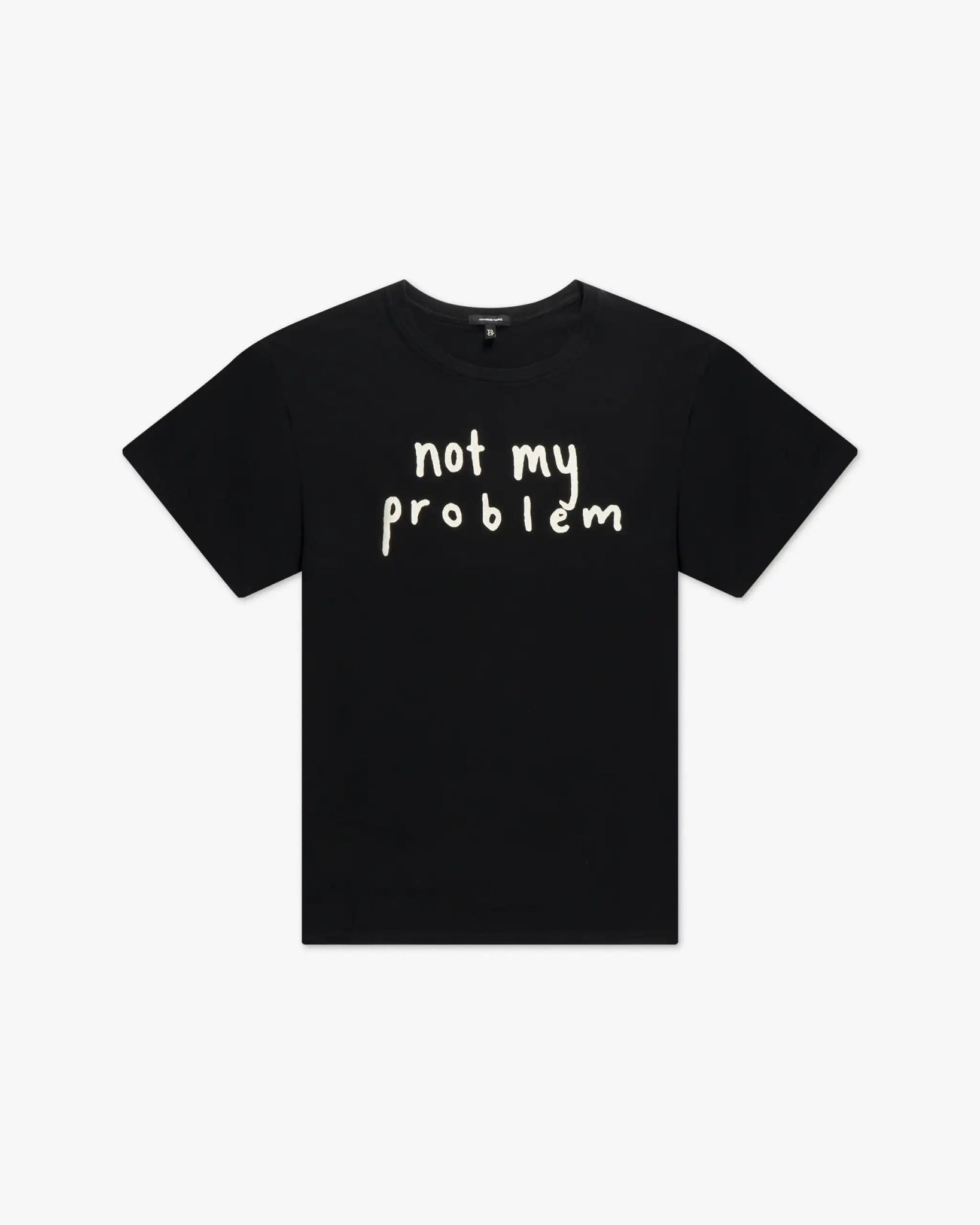 Schwarzes Not my problem boy T-Shirt von R13 New York - Shirts R13 WOMEN