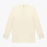 Seide Viskose Crêpe Bluse ohne Kragen von Her Shirt - Blouses HER SHIRT