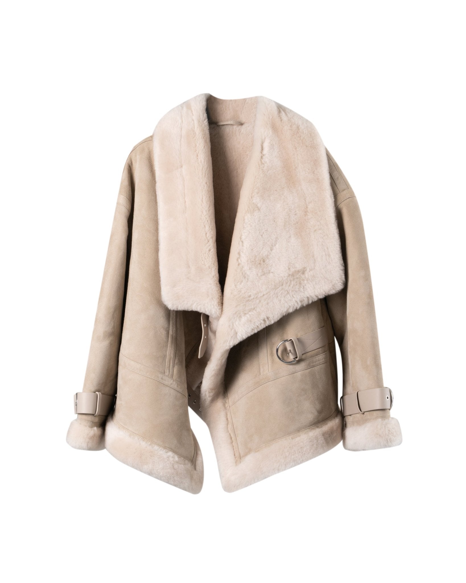 SHOREDITCH SKI CLUB | DARLING SUEDE SHEARLING BOMBER - Coats & Jackets SHOREDITCH SKI