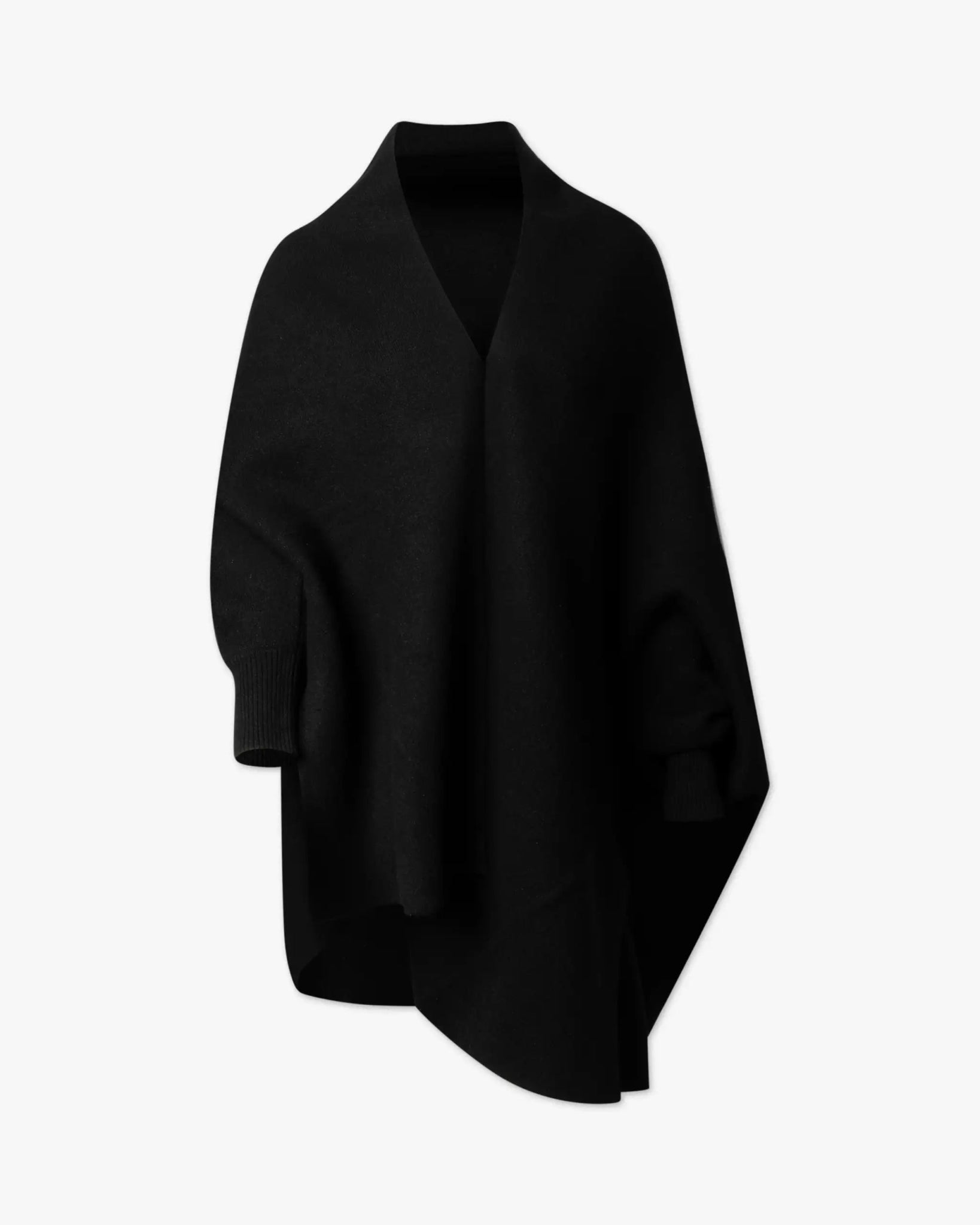 Silberfarbener Glamour Cashmere Double Face Poncho von Philo Sofie - Knitwear PHILO - SOFIE