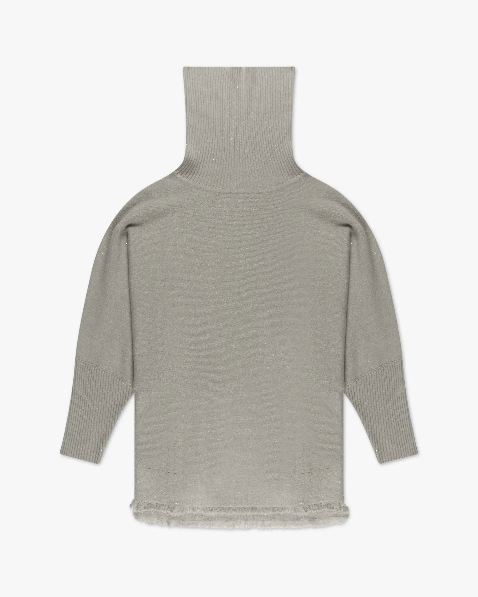 Silberfarbener Glamour Kaschmir Poncho Rollkragen Pullover von Philo Sofie - Knitwear PHILO - SOFIE