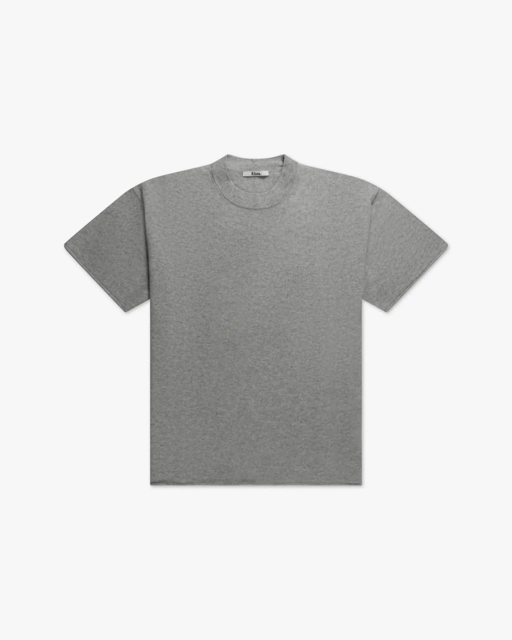 Silbergraues Strick - T-Shirt von Rhea - Knitwear RHEA KNITWEAR