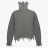 Silberner Rollkragenpulli im Destroyed Stil von Seafarer - Knitwear SEAFARER