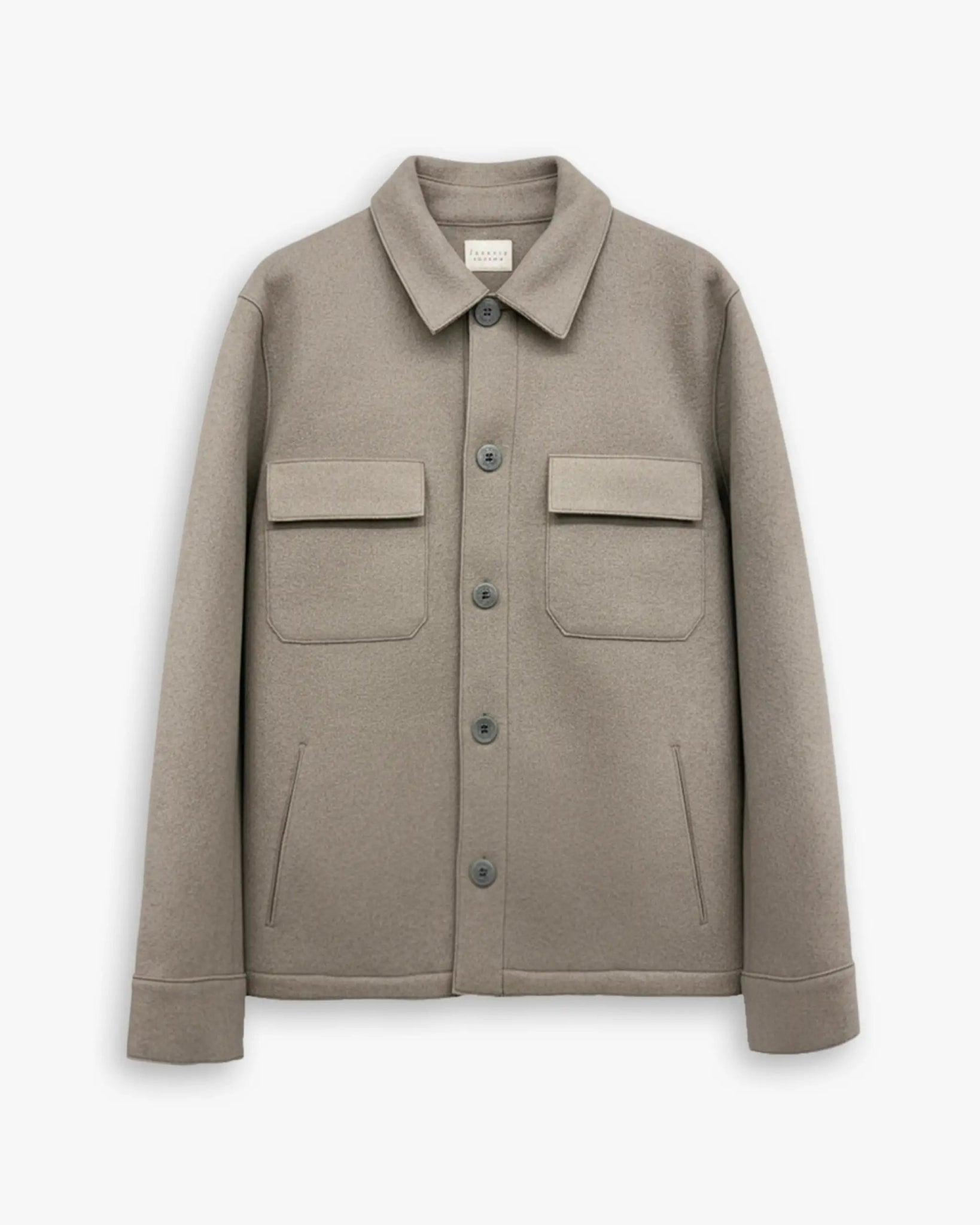 Silt Taupe Cashmere Jacke 2 - fädig gewalkt von Lunaria - Knitwear LUNARIA