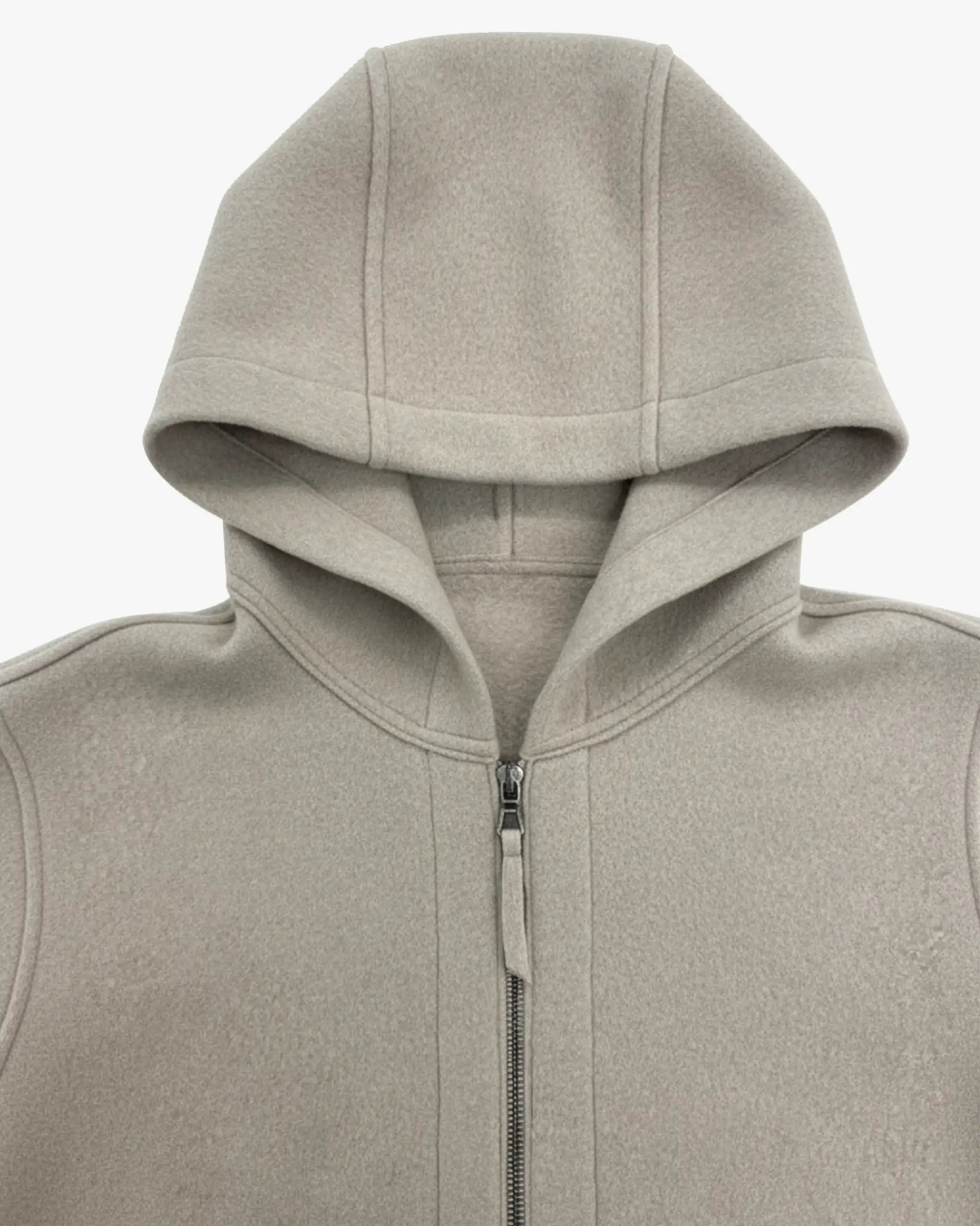 Silt Taupe Kaschmir - Jacke gewalkt von Lunaria - Knitwear LUNARIA