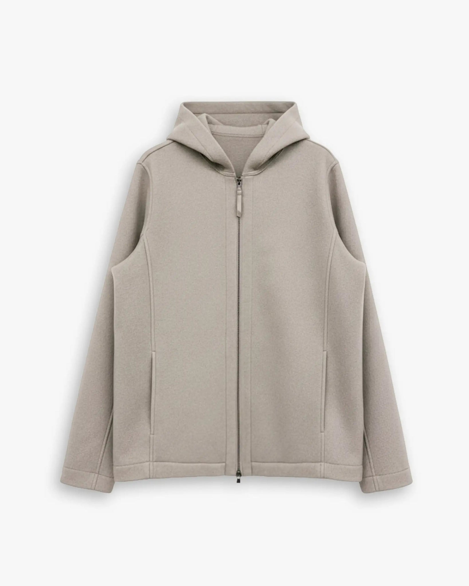 Silt Taupe Kaschmir - Jacke gewalkt von Lunaria - Knitwear LUNARIA