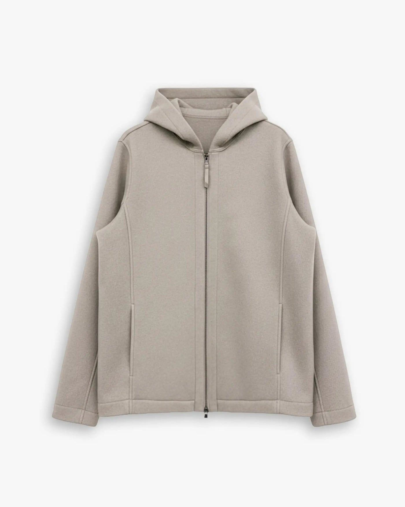 Silt Taupe Kaschmir-Jacke gewalkt von Lunaria