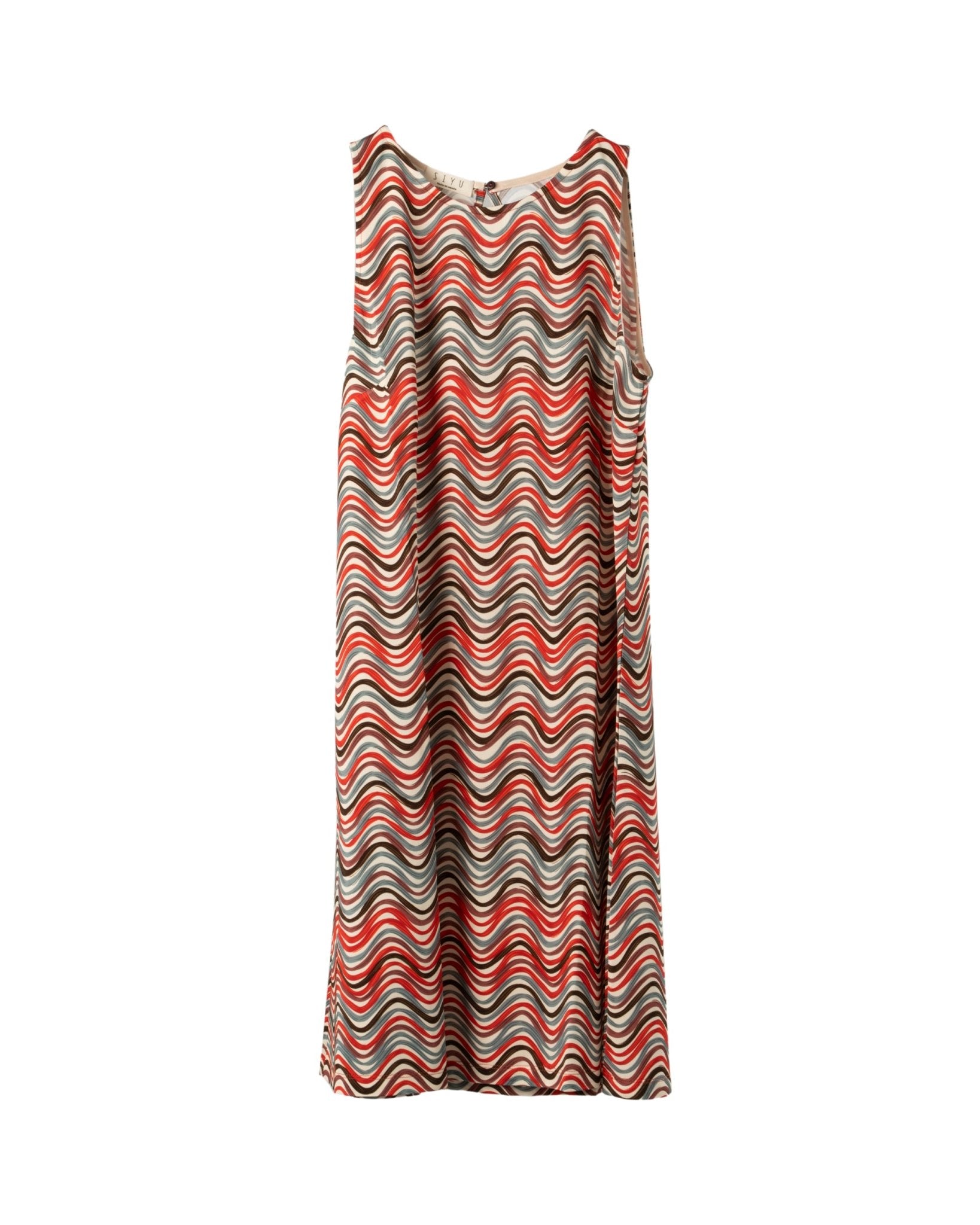 SIYU | CREW SLEEVELESS DRESS WAVE MIX DESIGN - Dresses SIYU