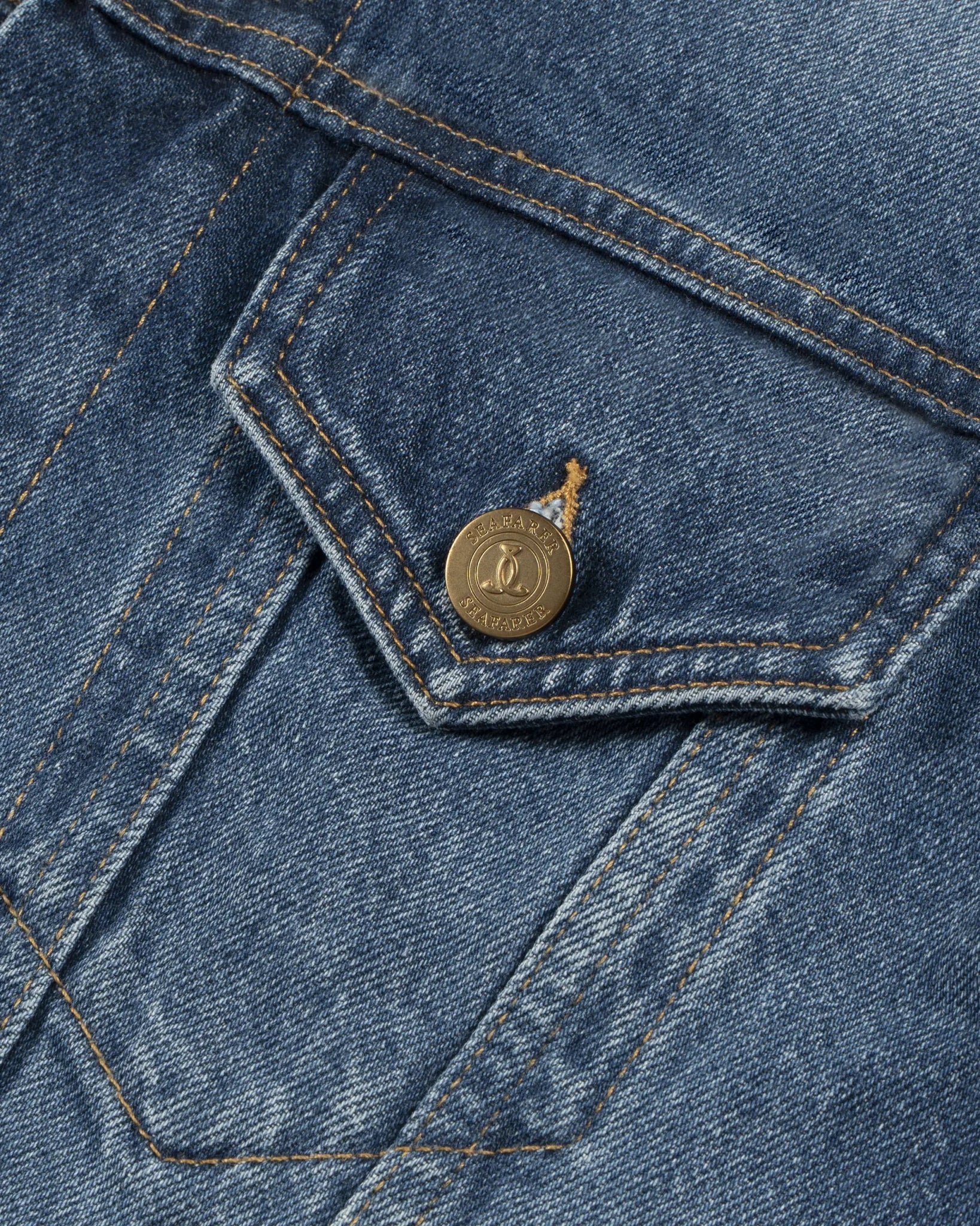 Steinfarbene Denim Jacke von Seafarer - Coats & Jackets SEAFARER