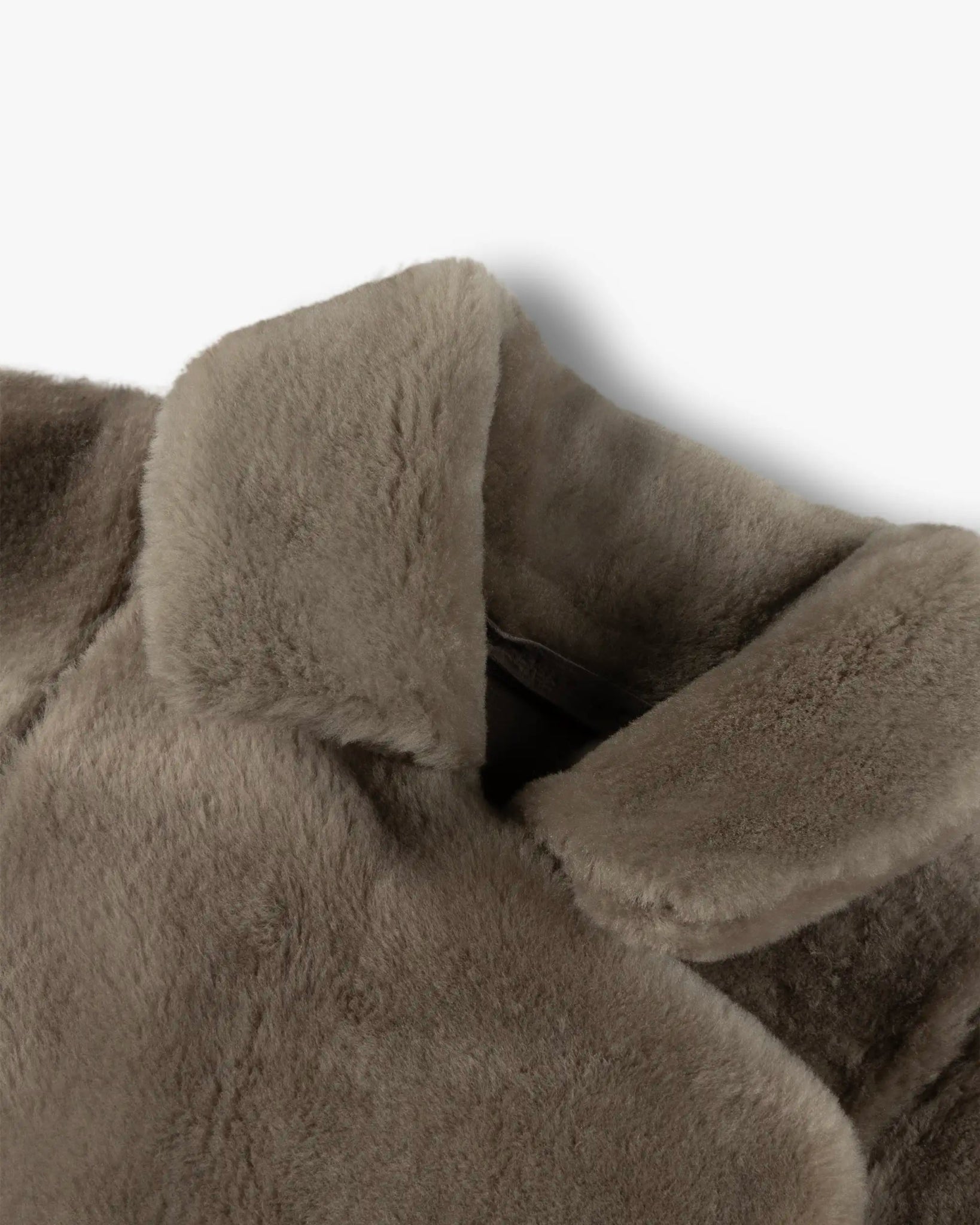 Steinfarbene Offene Merino Lammfell Weste von Salvatore Santoro - Vests SALVATORE S.