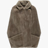 Steinfarbene Offene Merino Lammfell Weste von Salvatore Santoro - Vests SALVATORE S.