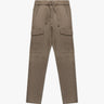 Taubenfarbene Stretchvelour Leder Cargo Hose von Novelle - Trousers NOVELLE