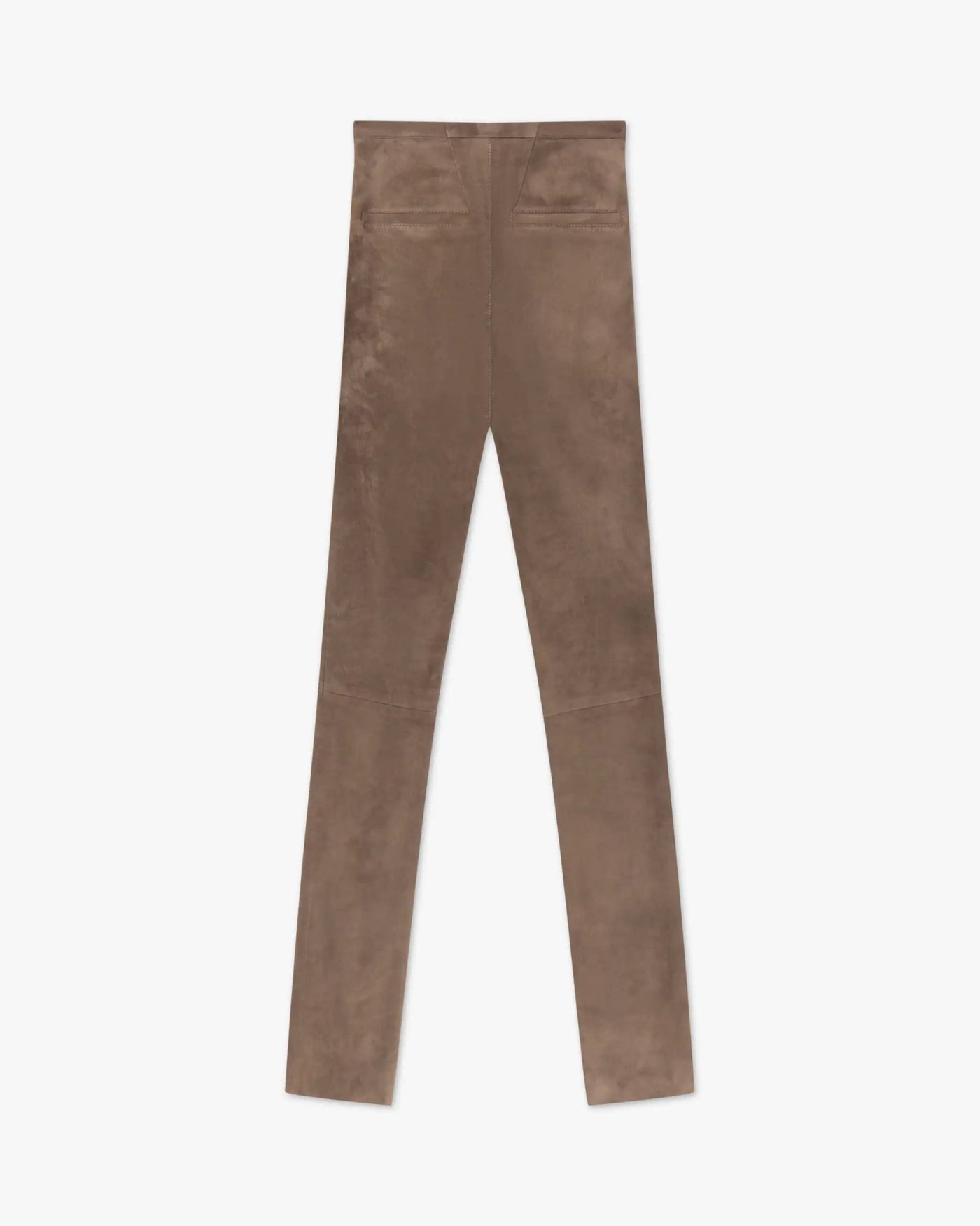 Taupefarbene Wildleder Stretch Leggings von White T
