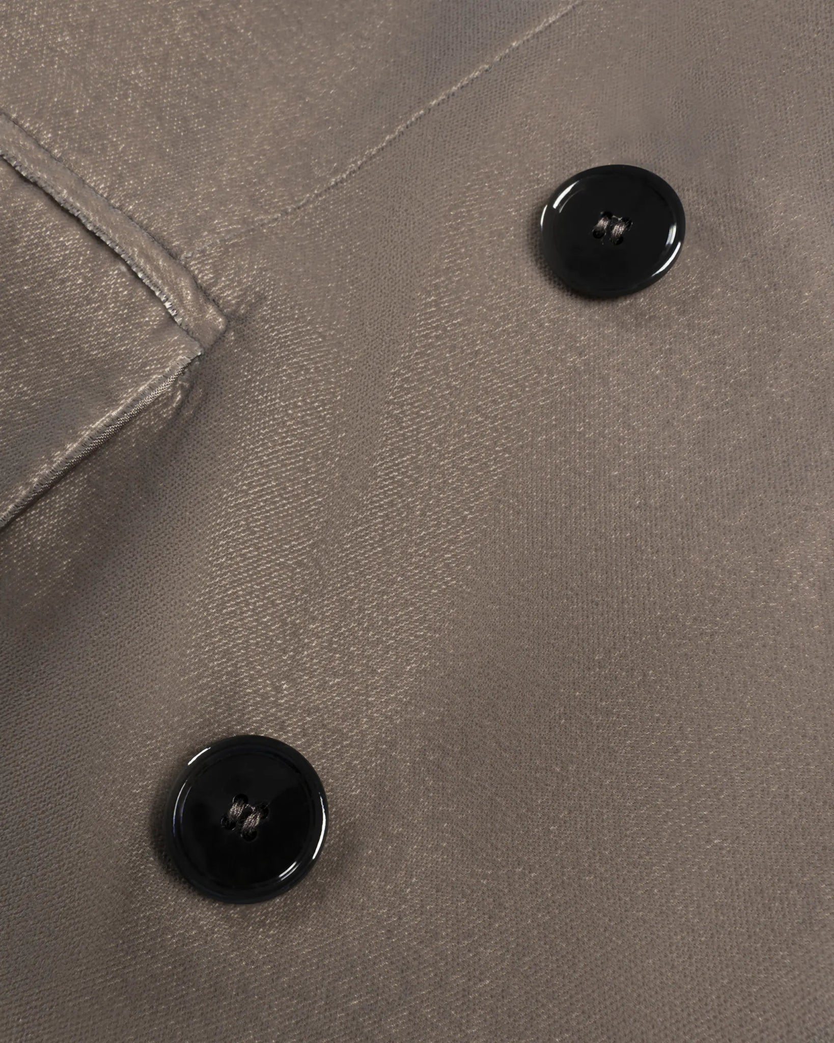 Taupefarbener Polyester Einreiher Pannesamt Coat von Black Label - Coats & Jackets F.I.TBLACKLABEL