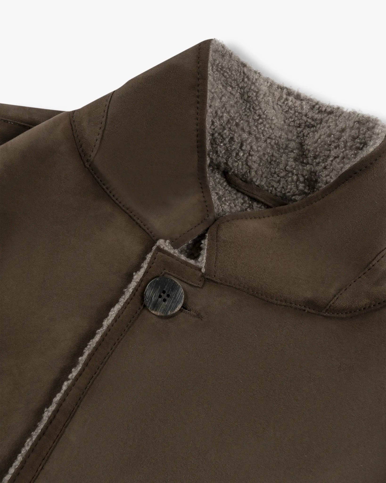 Taupegraige Ziegenvelour Bonded Wool Jacke von GMS75 - Coats & Jackets GMS - 75