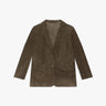 Terrabrauner Zweiknopf Ungefütterter Lamp Leather Blazer von Salvatore Santoro - Coats & Jackets SALVATORE S.