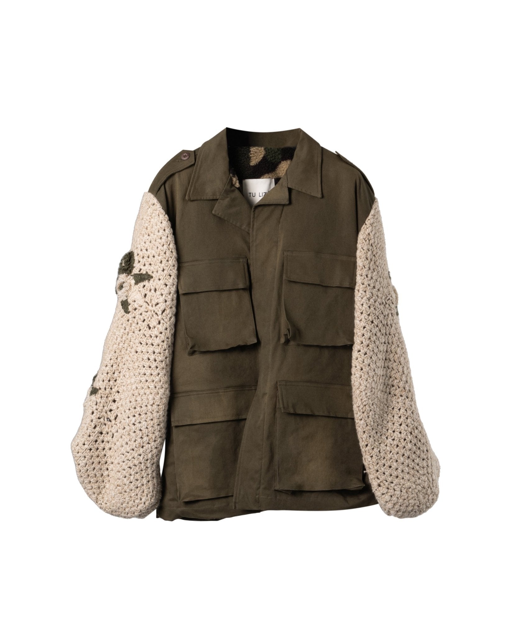 TU LIZE | FIELD JACKET TEDDY LINING MESCH SLEEVES - Coats & Jackets TULIZE