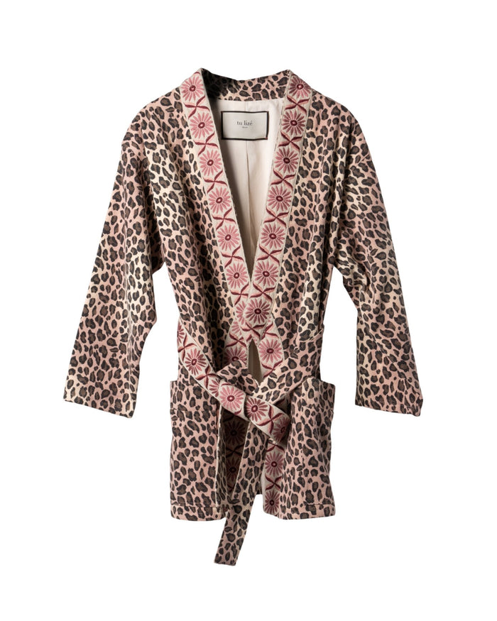TU LIZE | LEO ROSE TRIM KIMONO