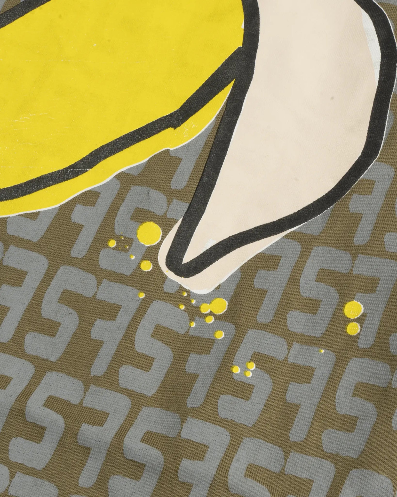 Verwaschen Khakifarbenes Klassisches T-Shirt mit Initial - Banane von Simeon Farrar - Shirts SIMEON FARRAR