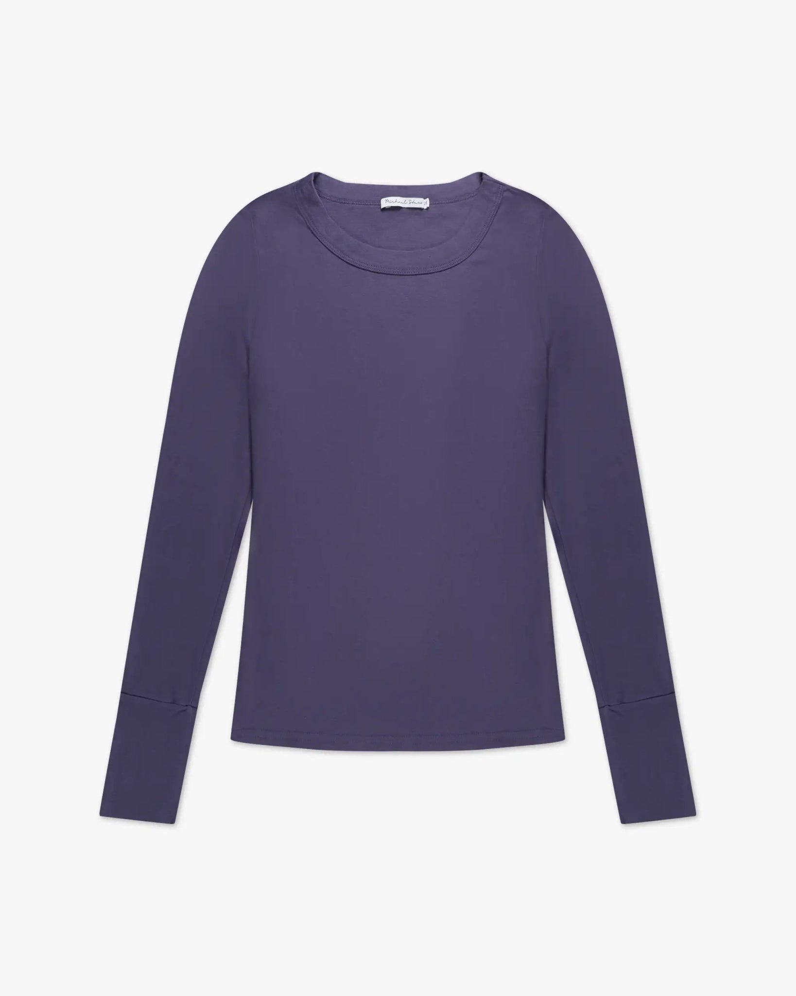 Violettes Long Sleeve Open Crew Neck T-Shirt von Michael Stars - Shirts MICHAEL STARS