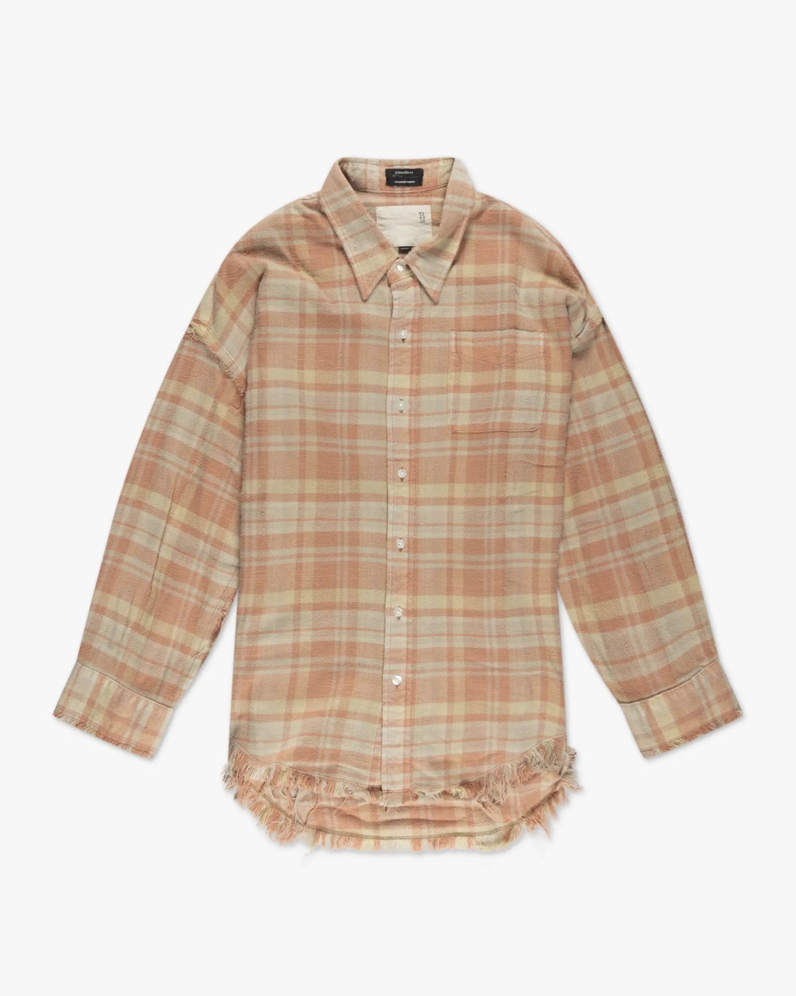 Washout Shredded Seam Drop Neck Shirt von R13 New York - Shirts R13 New York
