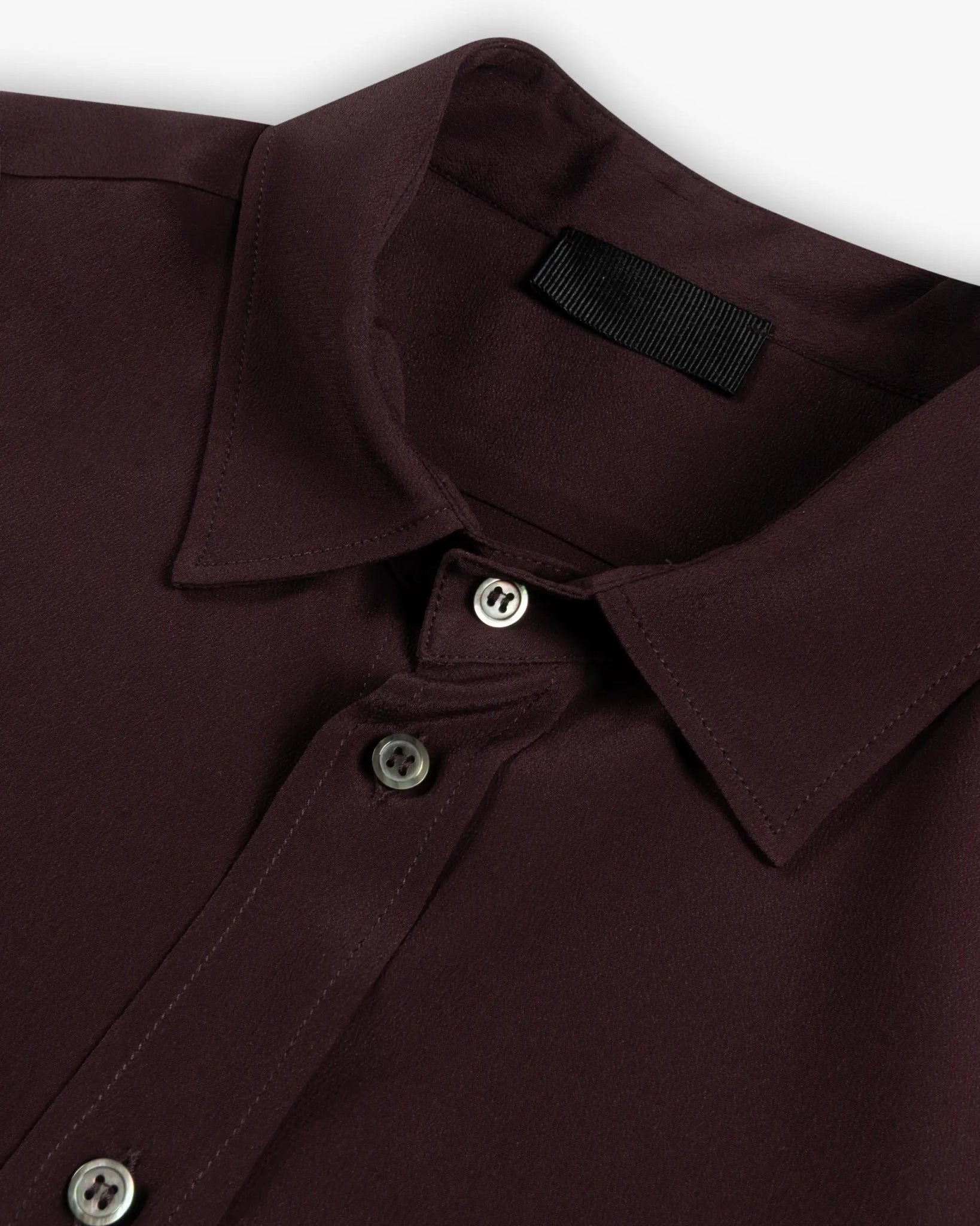 Weinfarbene Crêpe de Chine Classic Bluse von Black Label - Blouses F.I.TBLACKLABEL
