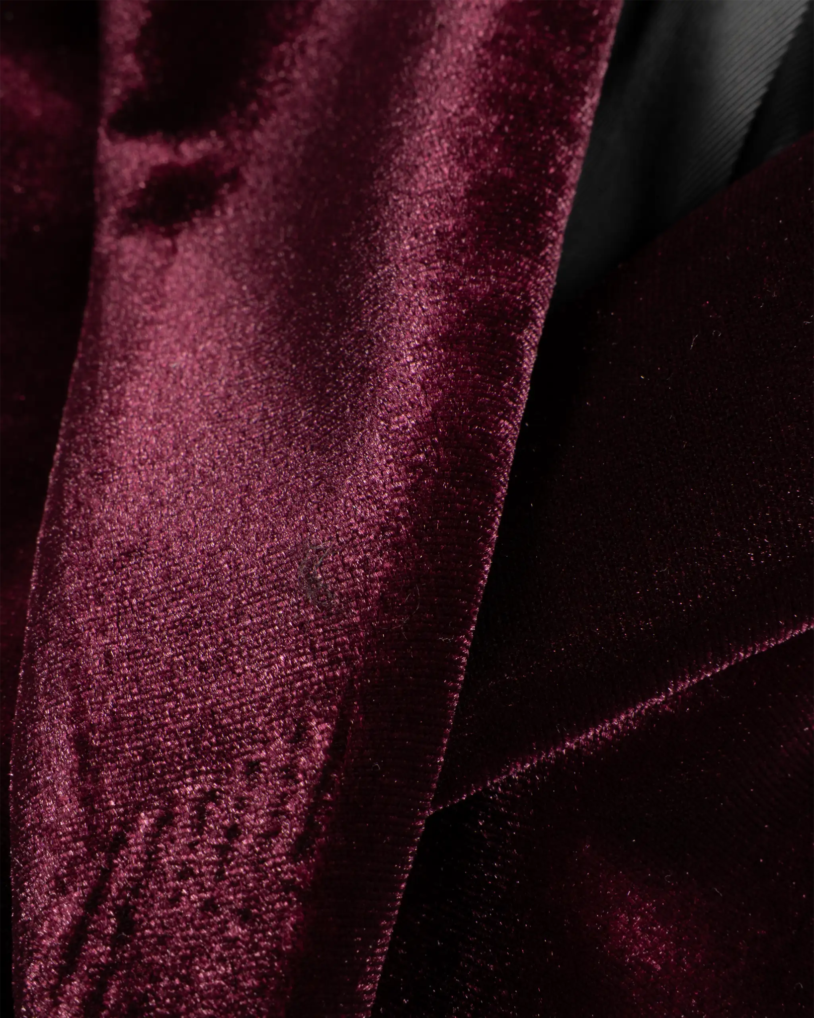 Weinfarbener Zweireiher Stretch Panne Samt Blazer von Black Label - Blazers F.I.TBLACKLABEL