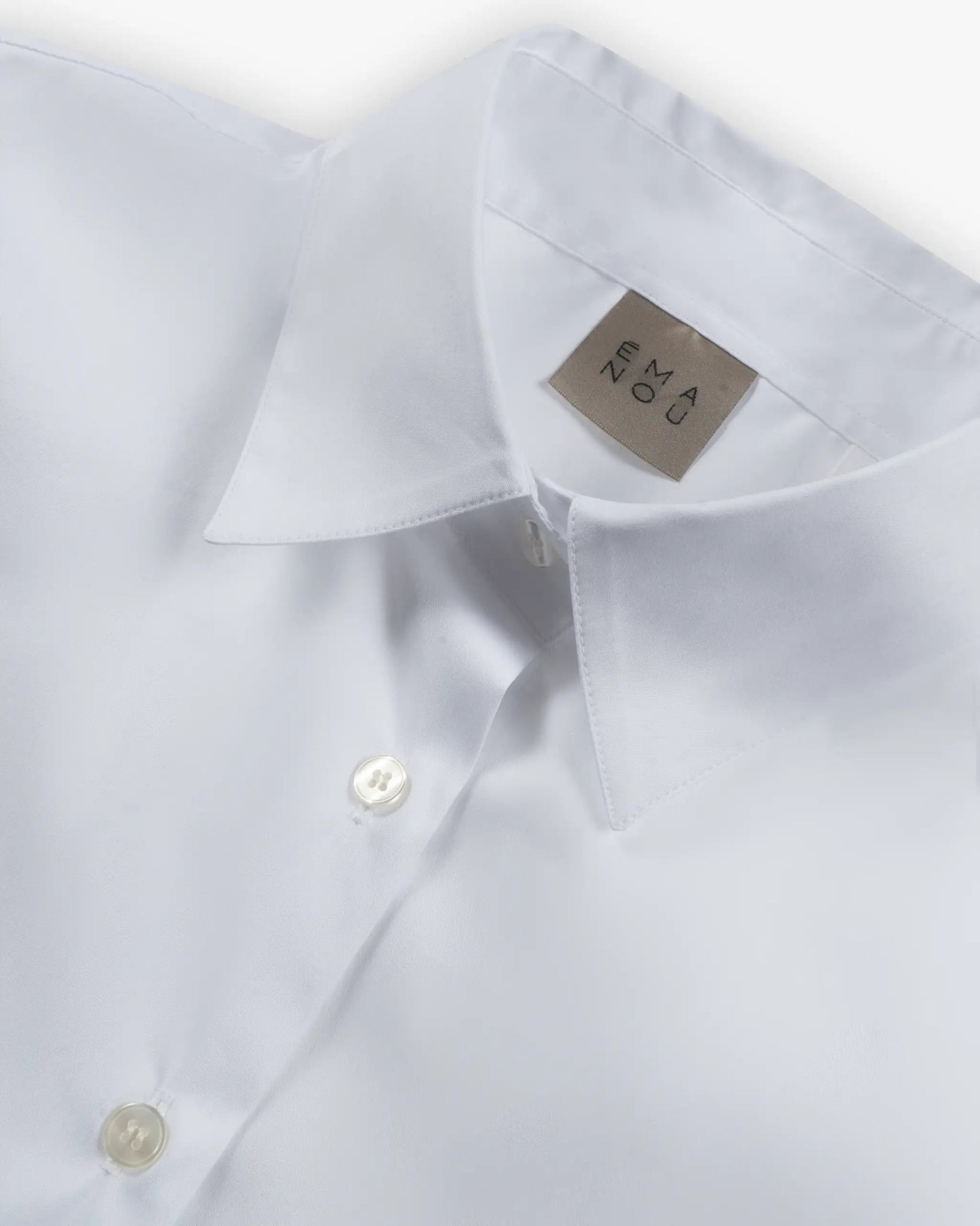 Weiße Baumwolle Stretch Classic Bluse Mit Brusttasche von Emanou - Blouses EMANOU