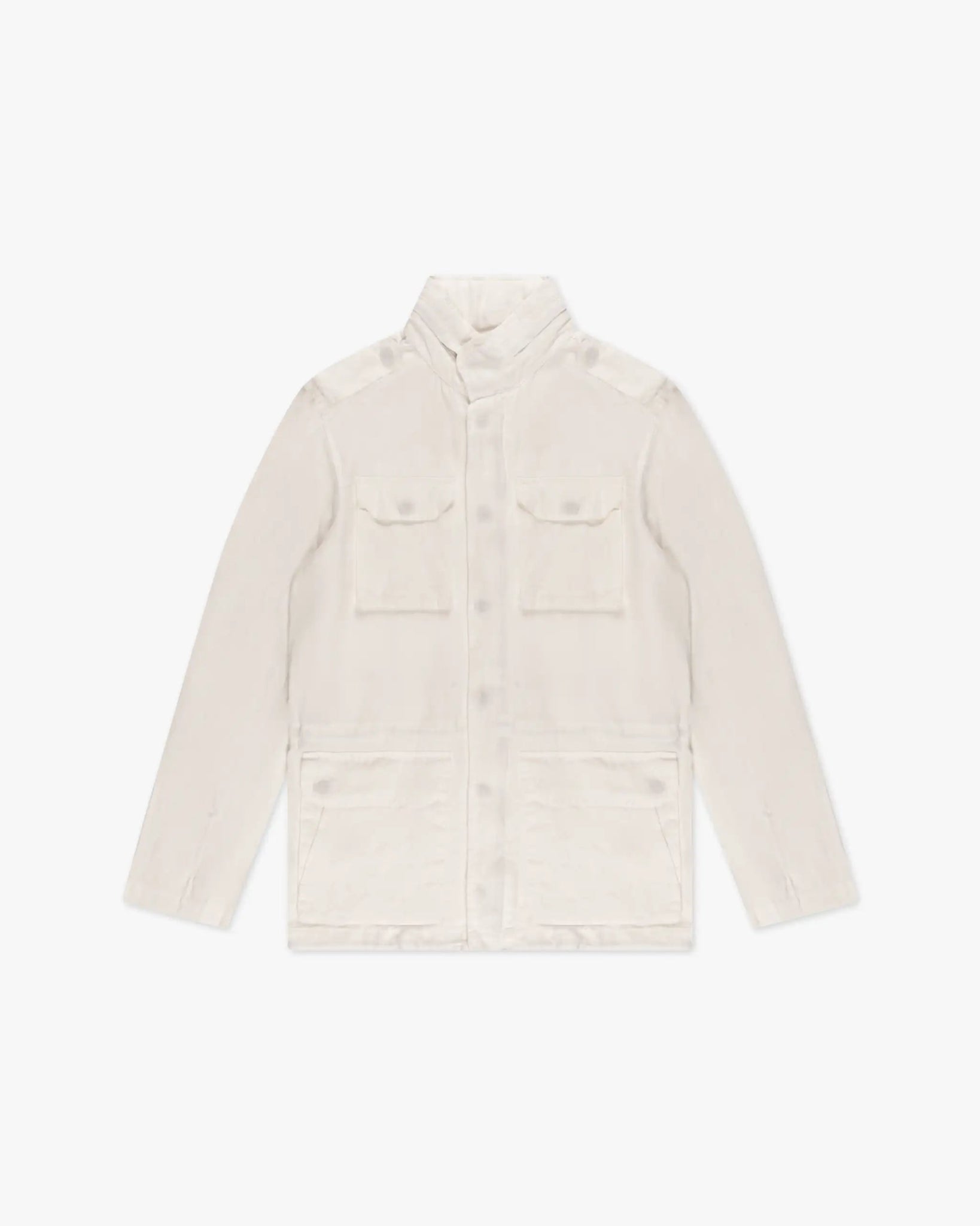 Weiße Garment Dyed Leinen - Mix Fieldshirt Jacke von Keeling - Coats & Jackets KEELING