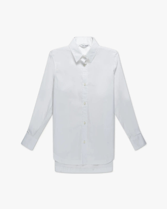 Weiße Uni Hemd Bluse von Caliban