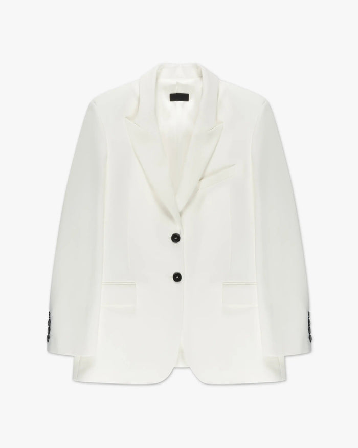 Weißer Big Boyfriend Stretch Blazer von Black Label