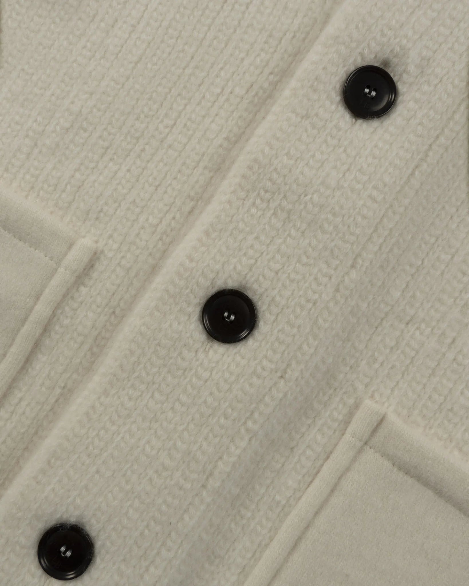 Weißer Cardigan With Patch Pockets von Luciano Barbera - Knitwear LUCIANO BARBERA