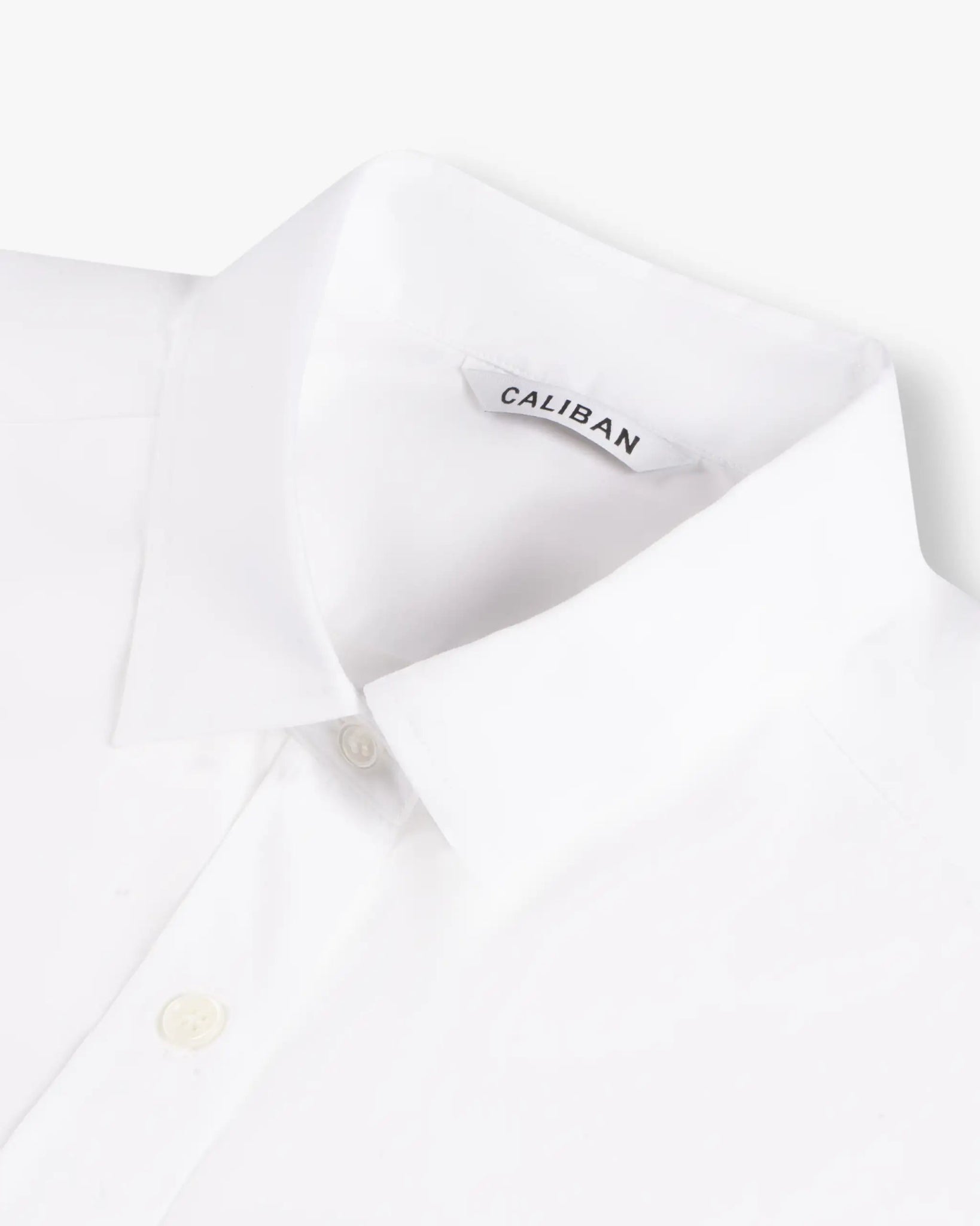 Weißes Baumwoll - Popeline Girlfriend Shirt von Caliban - Blouses CALIBAN