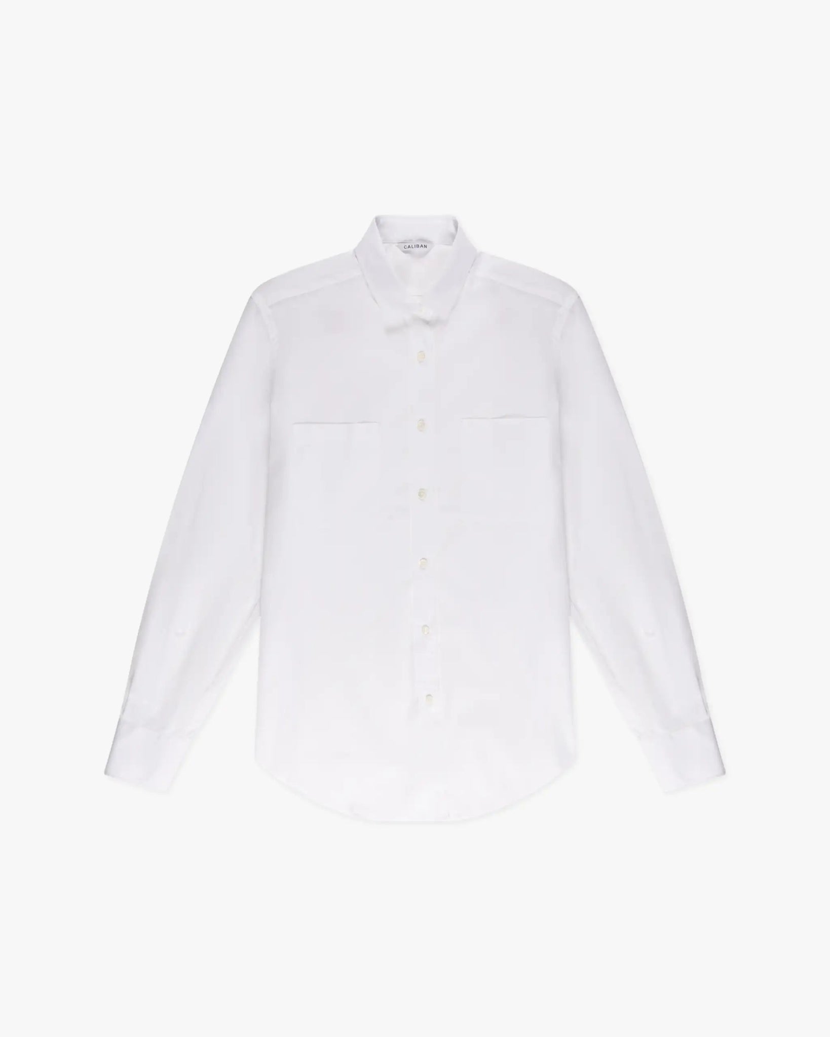 Weißes Baumwoll - Popeline Girlfriend Shirt von Caliban - Blouses CALIBAN