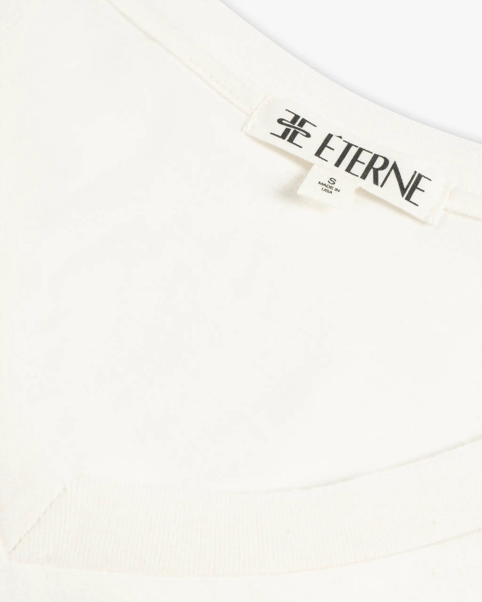 Weißes Baumwolle Modal V Shirt von Eterne - Shirts ETERNE
