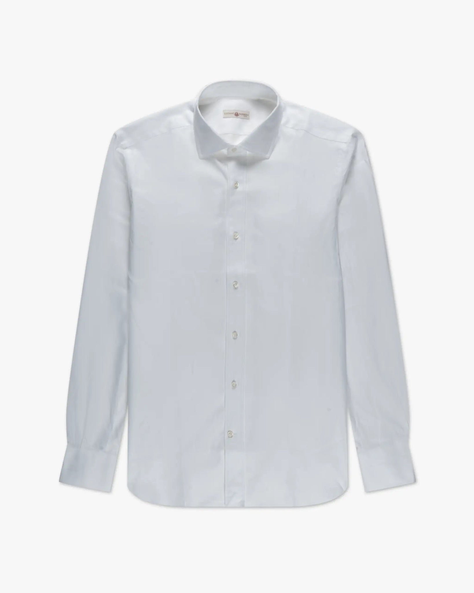 Weißes Baumwolle Twill Hemd Mit Kent Kragen Schmale Passform von Luciano Barbera - Shirts LUCIANO BARBERA