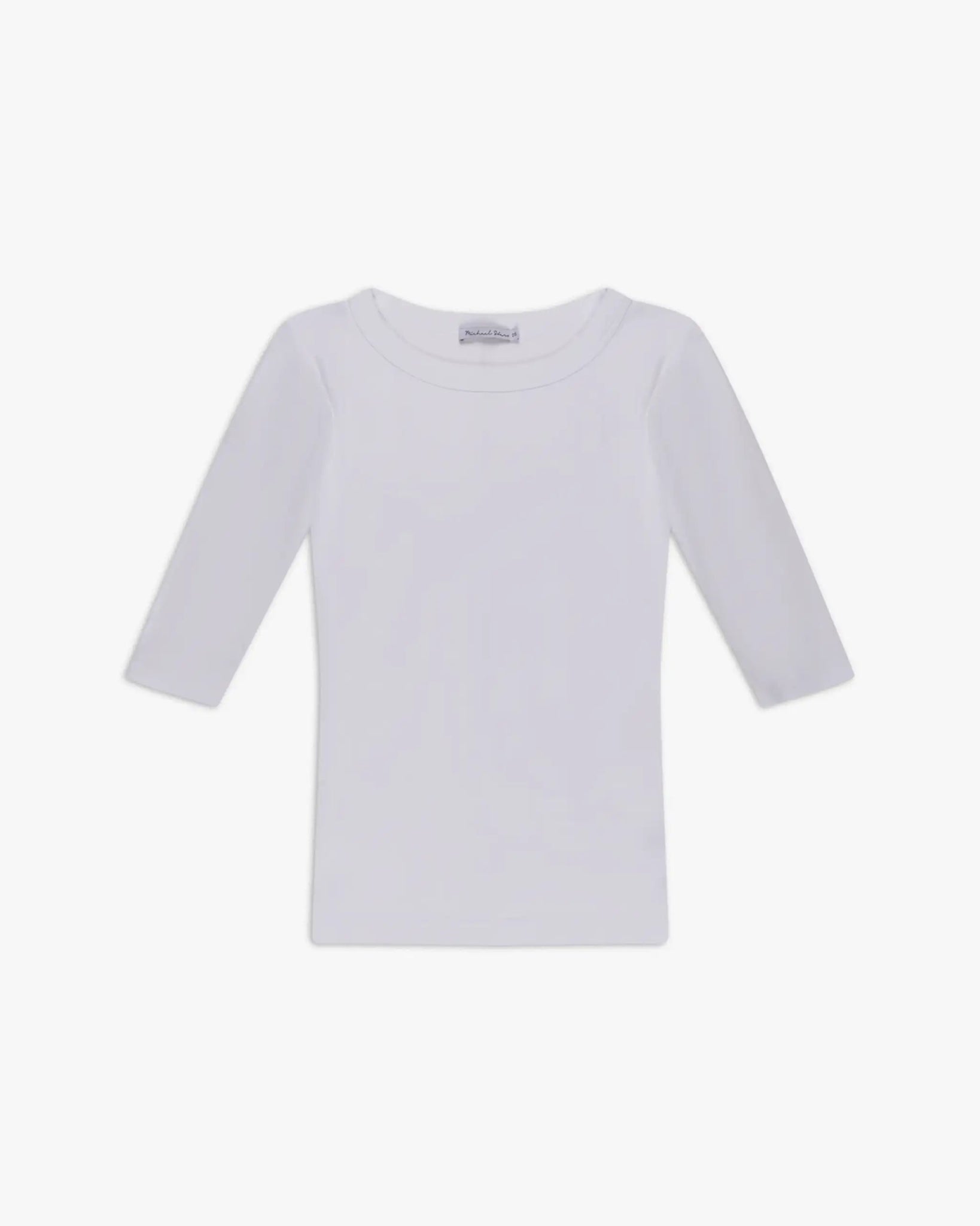 Weißes Bootsneck - Rippen - Shirt mit 3/4 - Ärmeln von Michael Stars - Shirts MICHAEL STARS