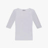 Weißes Bootsneck - Rippen - Shirt mit 3/4 - Ärmeln von Michael Stars - Shirts MICHAEL STARS
