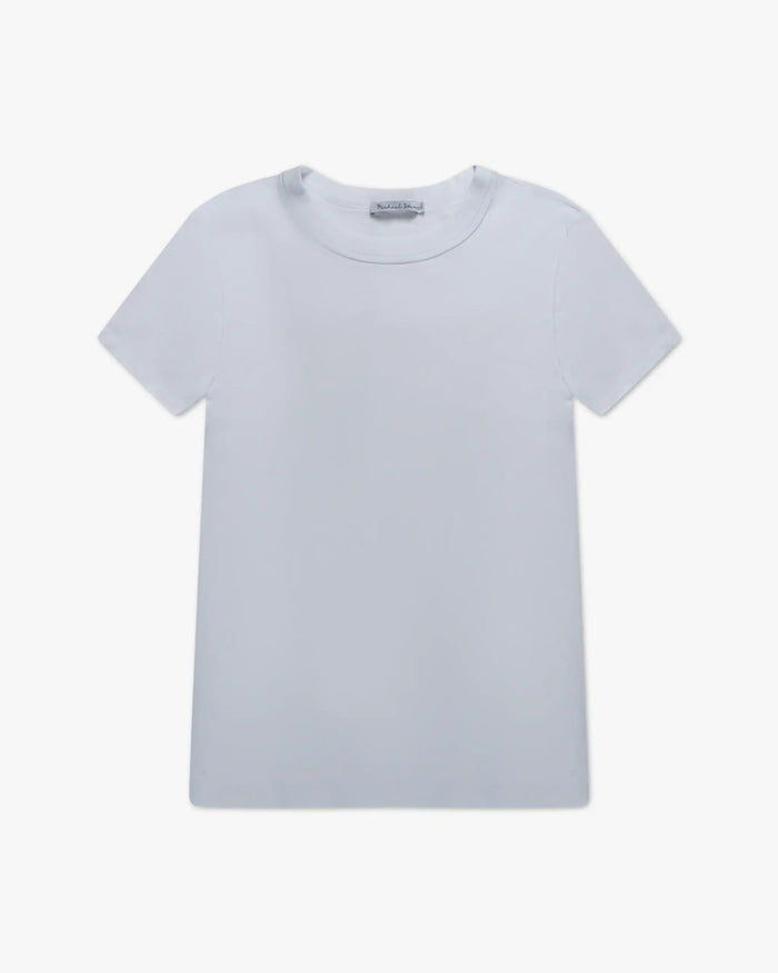 Weißes Crew Neck Half Sleeve T-Shirt von Michael Stars
