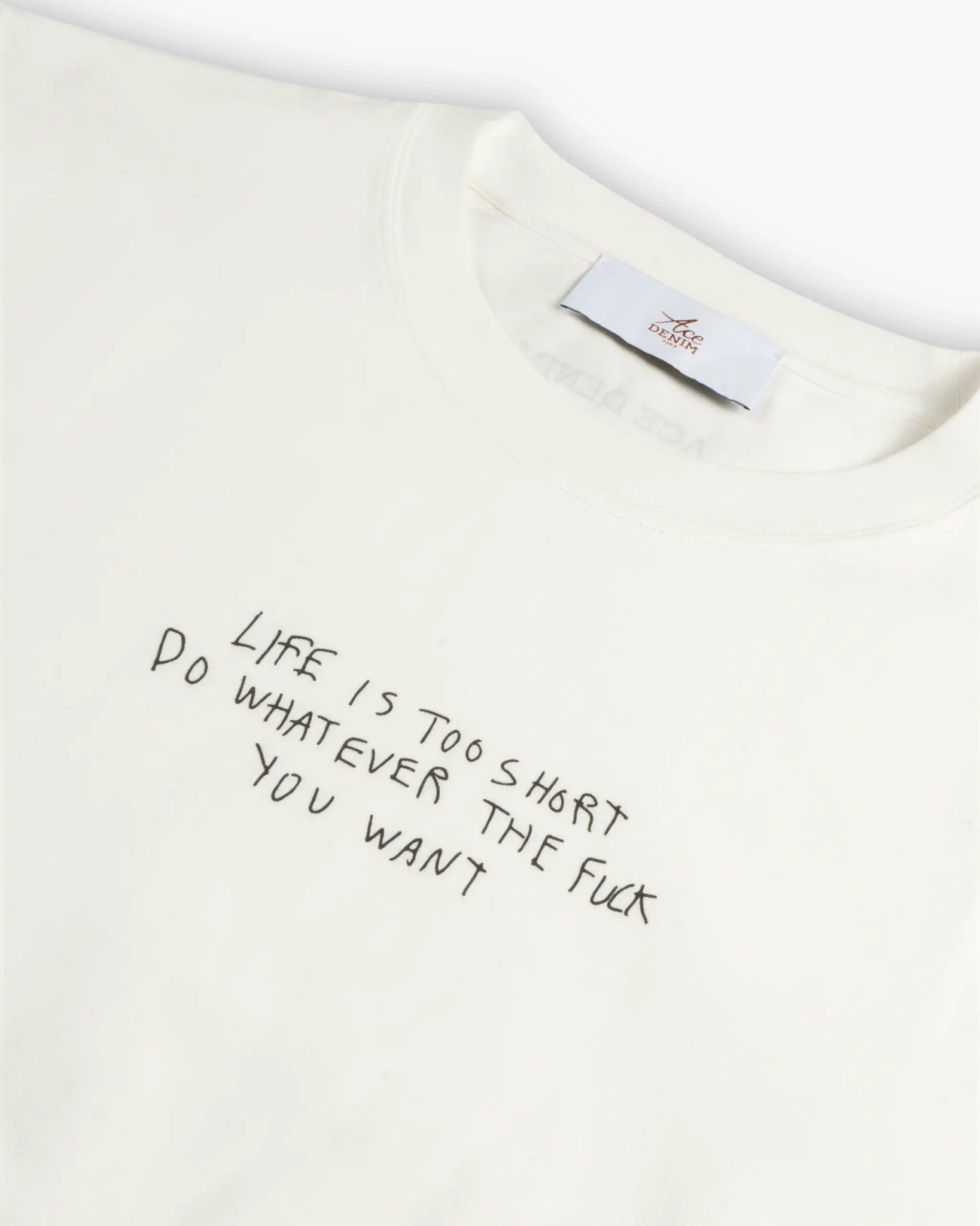 Weißes Live T-Shirt von Ace Denim - Shirts ACE DENIM