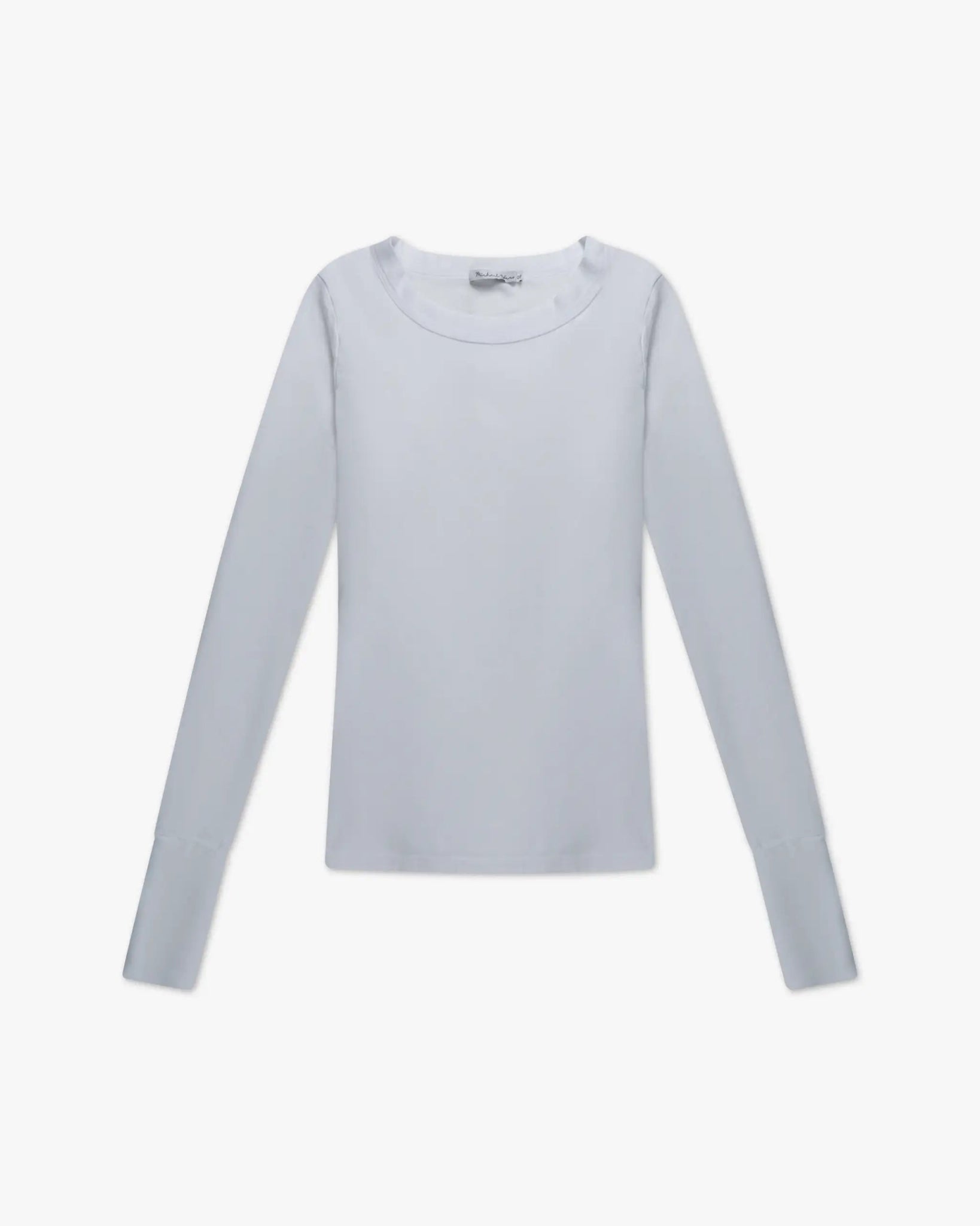 Weißes Long Sleeve Open Crew Neck T-Shirt von Michael Stars - Shirts MICHAEL STARS