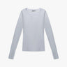 Weißes Long Sleeve Open Crew Neck T-Shirt von Michael Stars - Shirts MICHAEL STARS