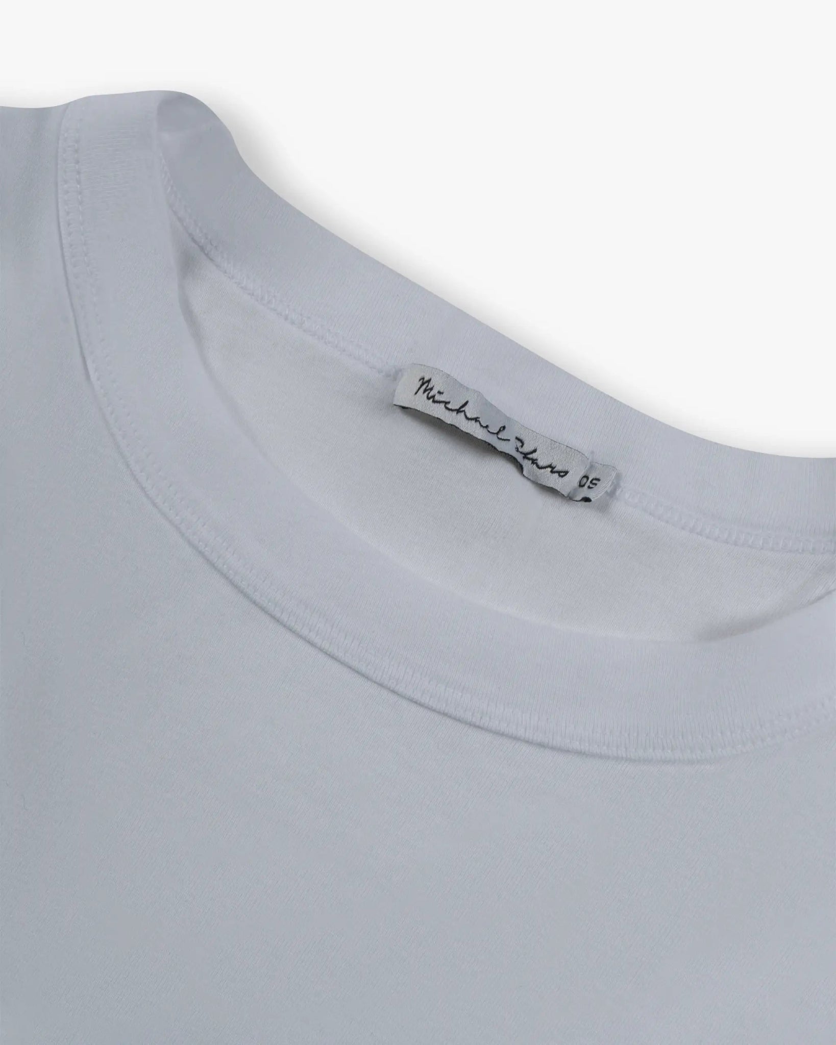 Weißes Long Sleeve Open Crew Neck T-Shirt von Michael Stars - Shirts MICHAEL STARS
