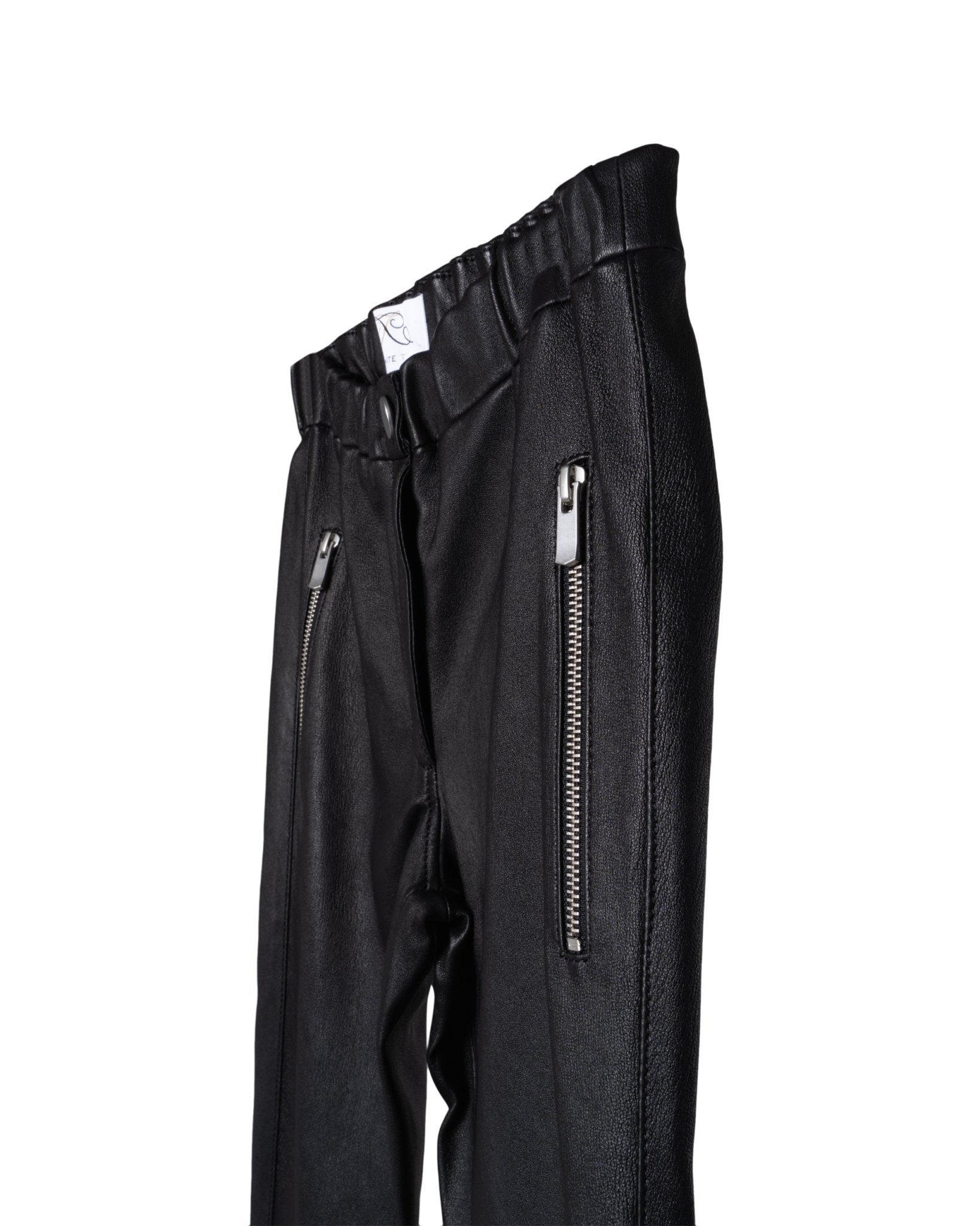 WHITE T | NAPPA - STRETCH LEATHER BIKER PANTS - Trousers WHITET