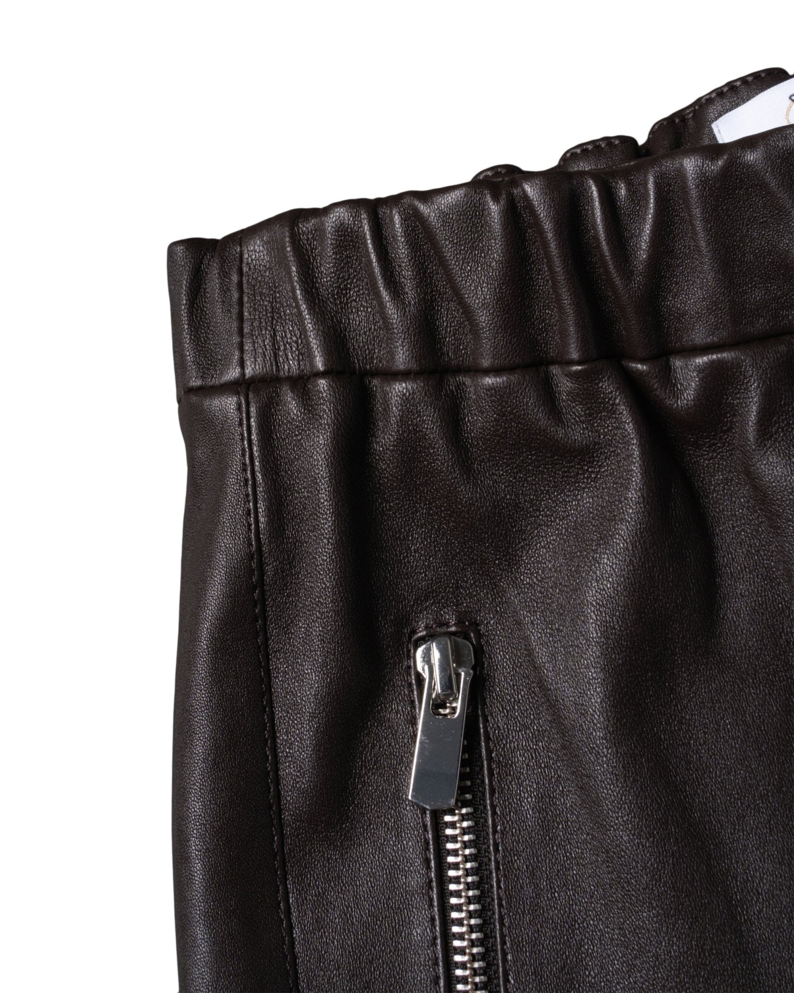 WHITE T | NAPPA - STRETCH LEATHER BIKER PANTS - Trousers WHITET