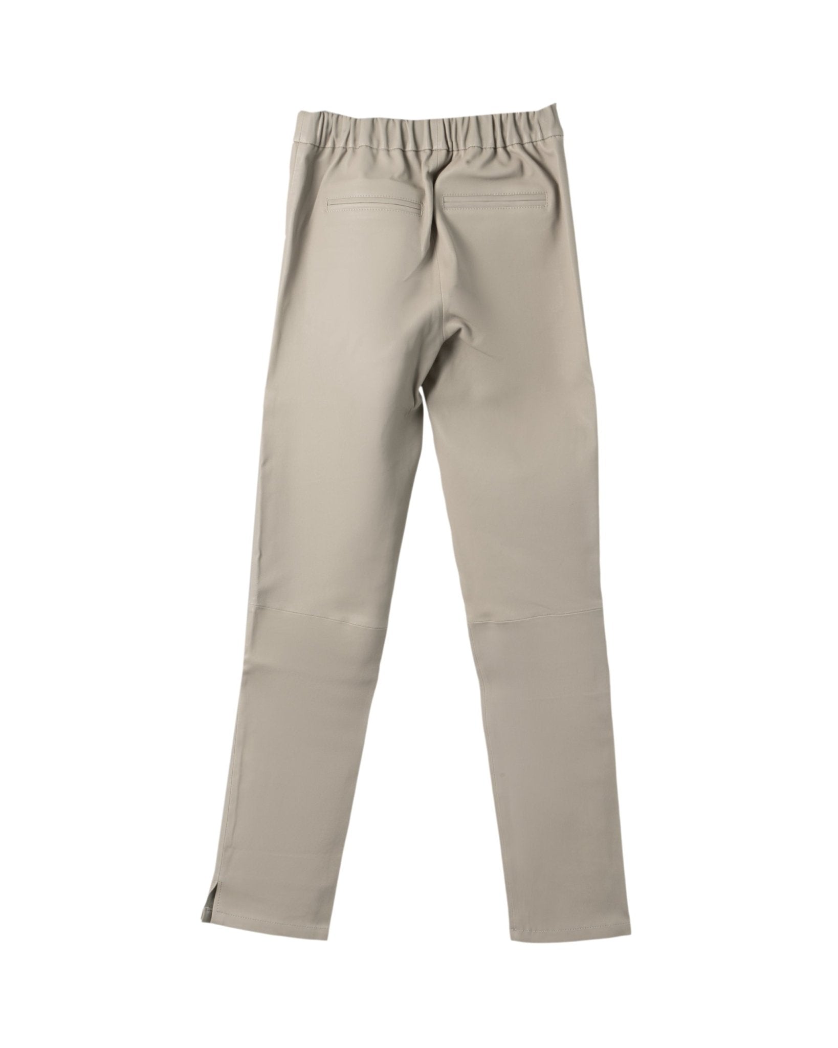 WHITE T | STRETCH LEATHER CHINO - Trousers WHITET